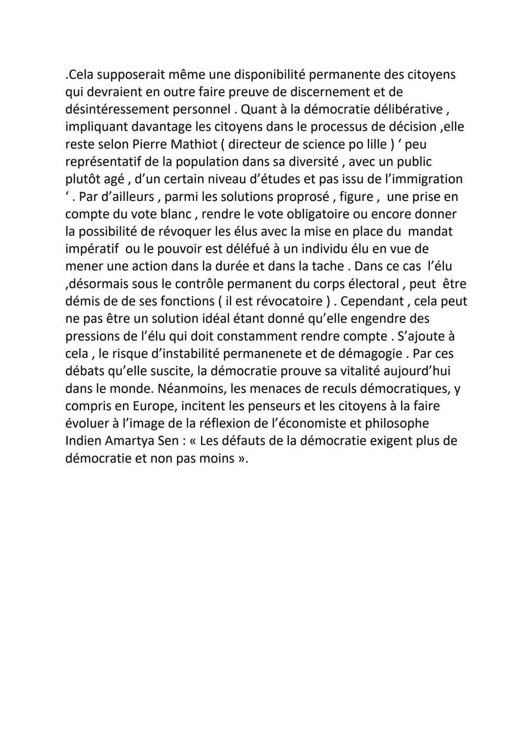 COURS HGGSP
'La démocratie est un mauvais système, mais elle est le moins
mauvais de tous les systèmes 'Winston Churchill
Ce constat de l'an