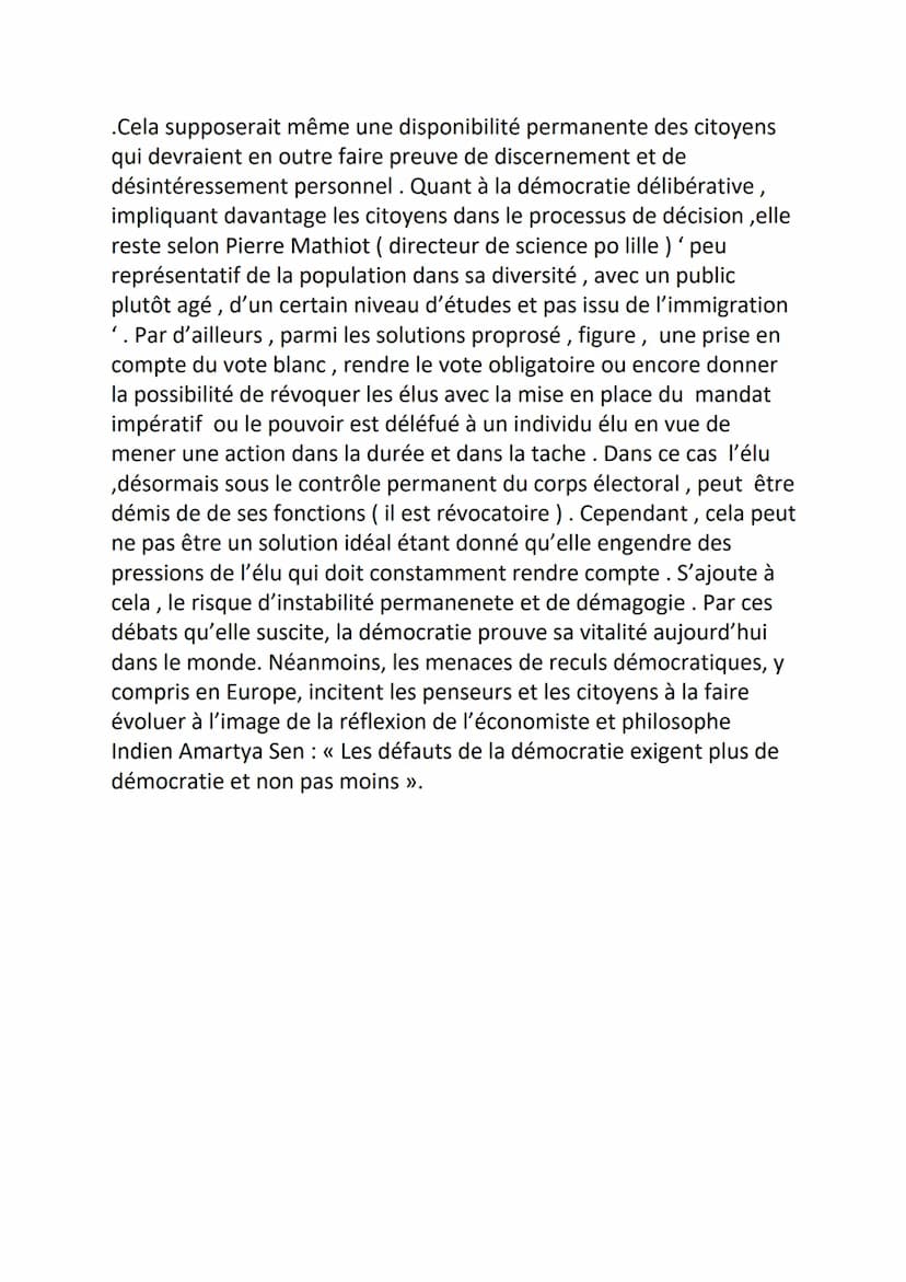 COURS HGGSP
'La démocratie est un mauvais système, mais elle est le moins
mauvais de tous les systèmes 'Winston Churchill
Ce constat de l'an