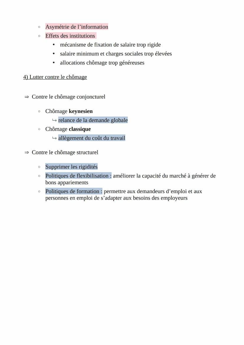 Chapitre 6: Le chômage
1) Définitions et mesures :
□ Chômage: ensemble des personnes sans emploi, à la recherche d'un emploi et
disponible p