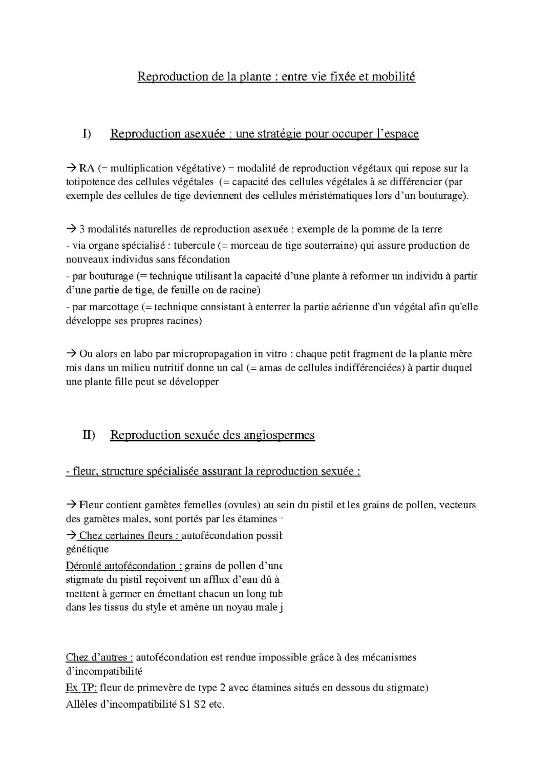 La Reproduction Végétale : Stratégies entre Mobilité et Fixation