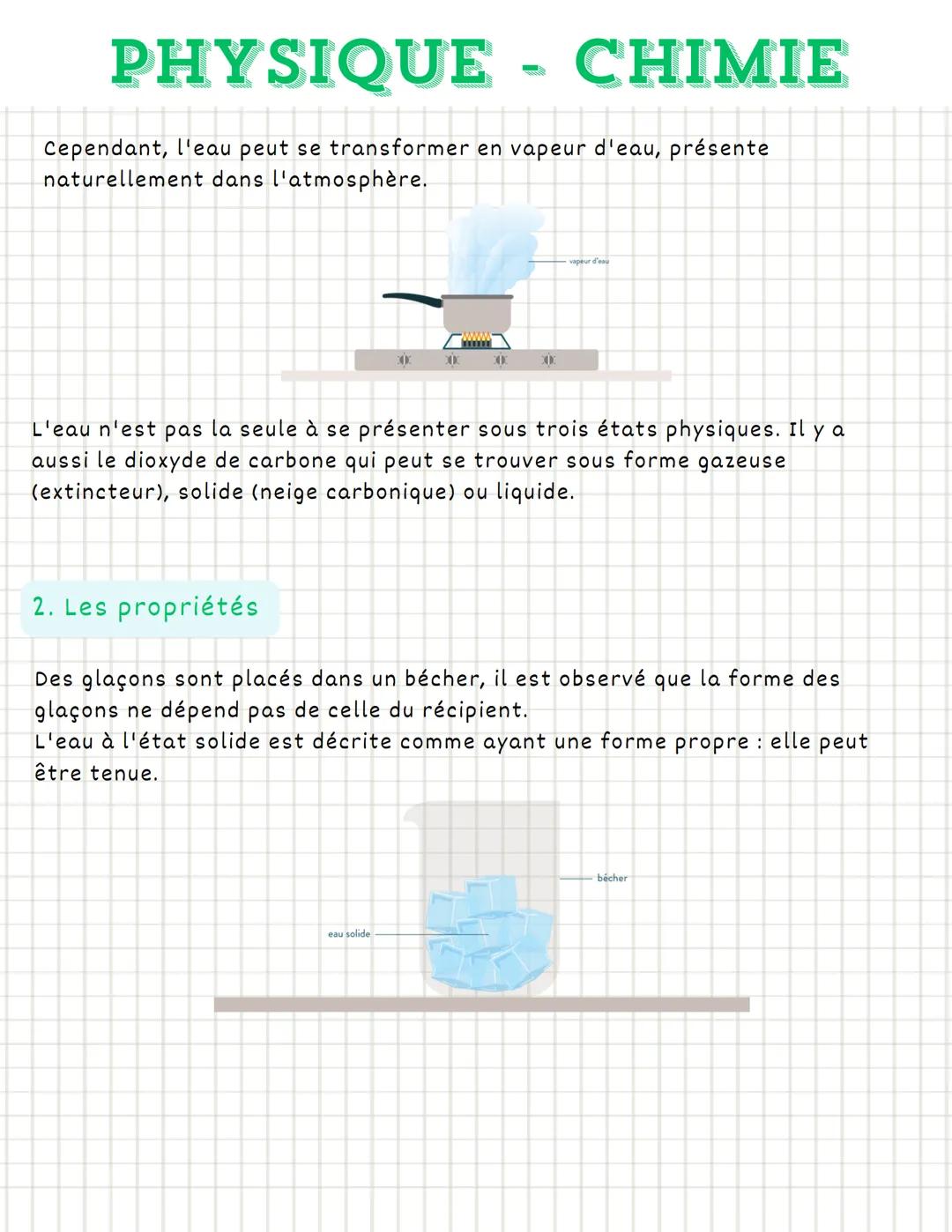 PHYSIQUE - CHIMIE
LES ÉTATS DE LA MATIÈRE
Tout ce qui nous entoure est composé de matière, que ce soit un organisme
vivant, un élément natur