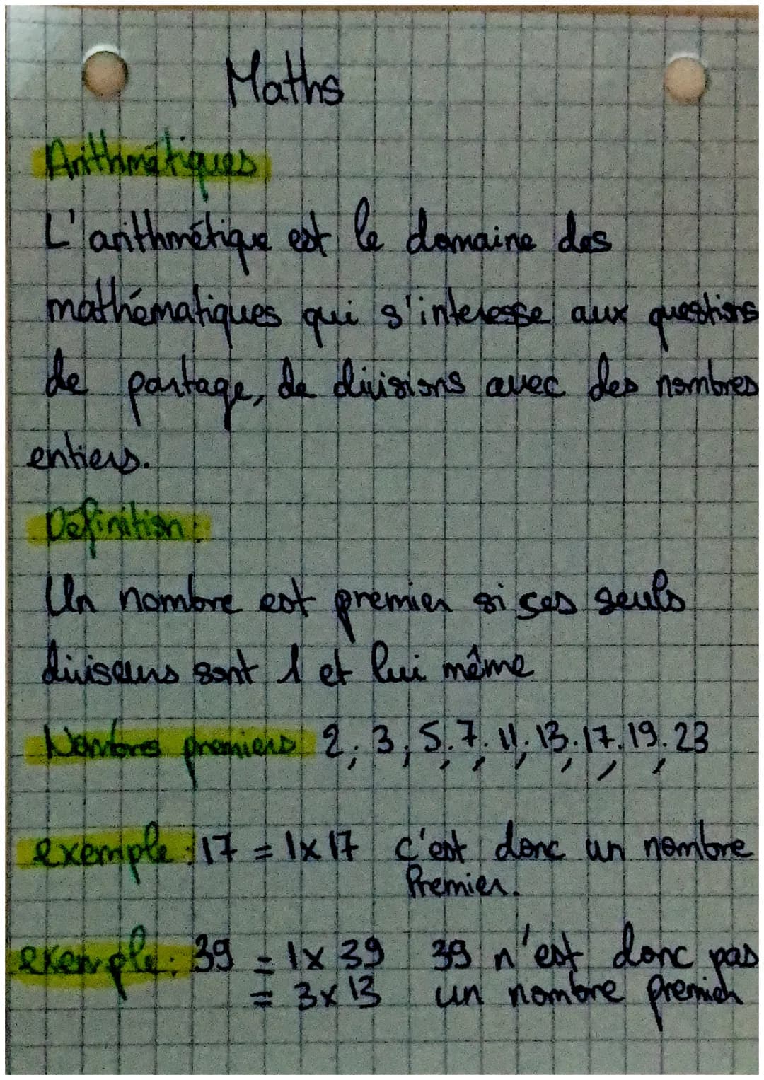 요
Anithmétiques
I'arithmétique est le domaine des
Maths
mathématiques
que
s'interesse aux questions
de partage, de divisions avec des nombre