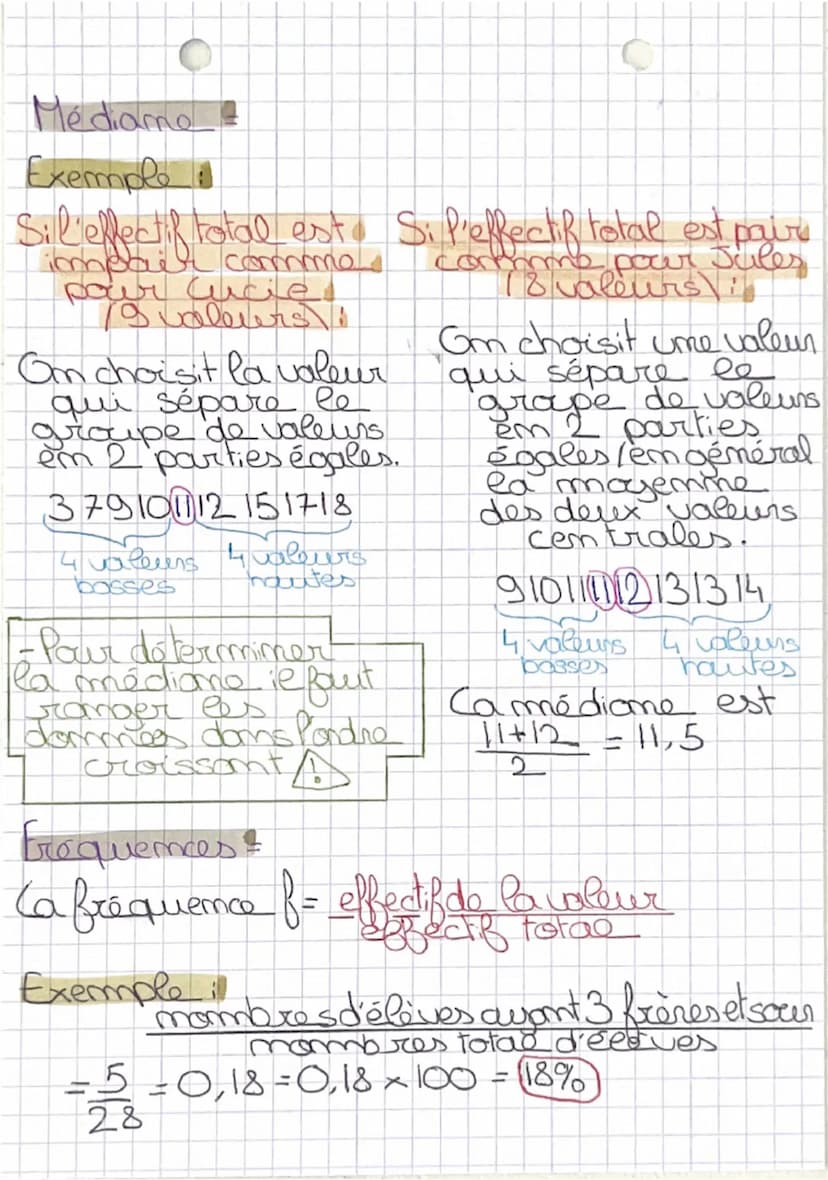 MATHS
• Statisques!
Mayemmo &
relové de motes de deux élèves
Lucie 12 15 73918 1117 10
Jules 14 11 10 139 13 1112
Exemple
La
mojemme de Luci