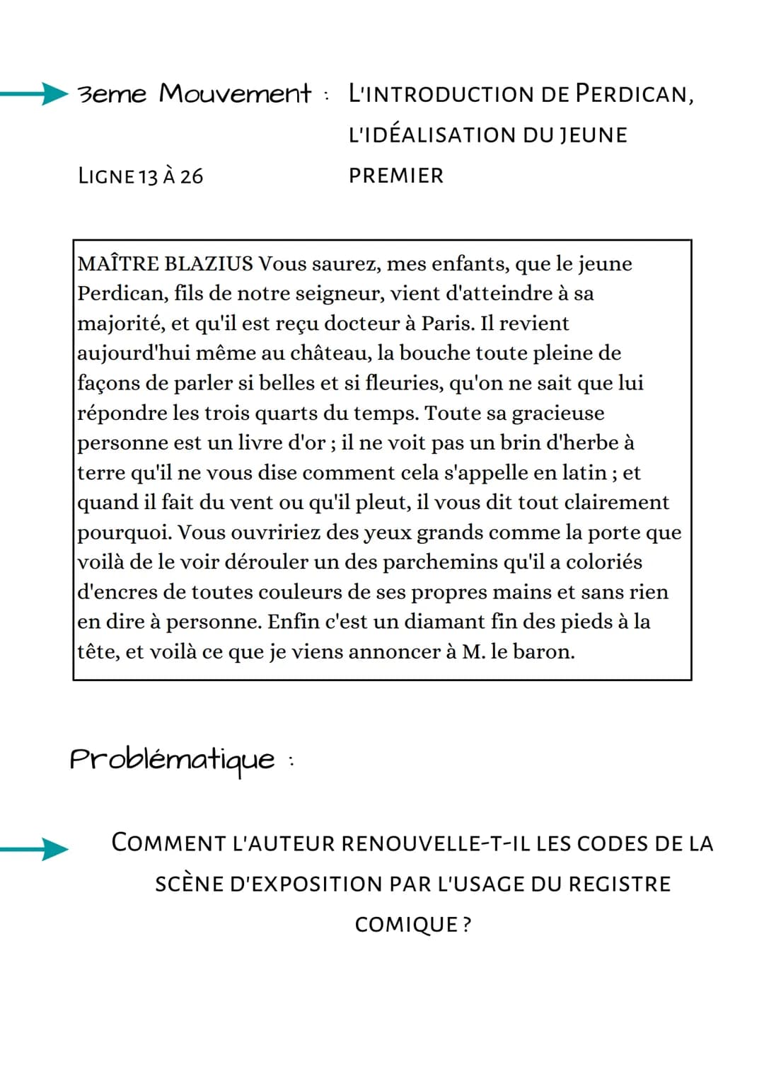 Français
Analyse linéaire :
On ne Badine pas avec l'amour
Sommaire
• Texte
• Introduction
• Auteur
• Oeuvre
• Extrait
Mouvements
Problématiq