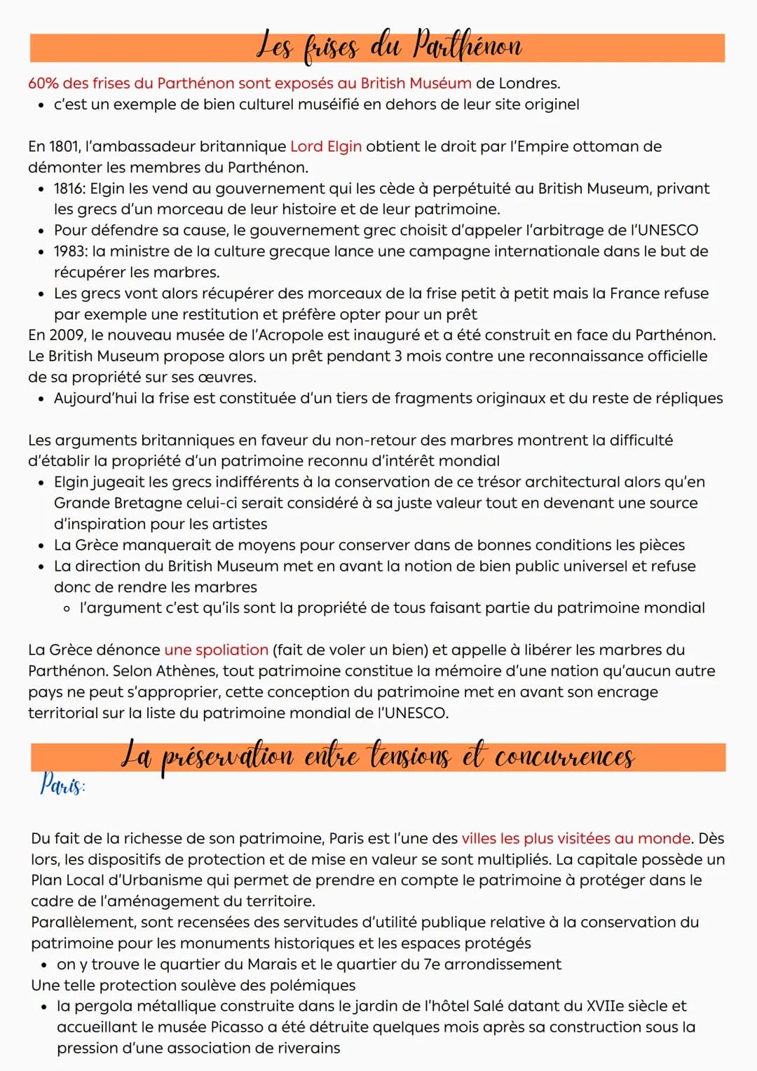 Le patrimoine
Introduction
La notion de patrimoine est une construction qui a sa propre histoire: les critères pour définir
ont évolué dans 