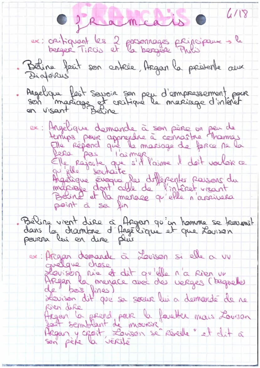 1/18
•peançais •
fransdis
Malade imaginava
LE
I/ Infes
Auteur MolièRe
•Date : 1673
Registre - Comique
Genke littéraire : comédie -bellet
Mou