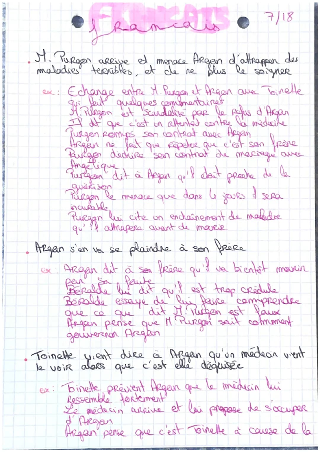 1/18
•peançais •
fransdis
Malade imaginava
LE
I/ Infes
Auteur MolièRe
•Date : 1673
Registre - Comique
Genke littéraire : comédie -bellet
Mou