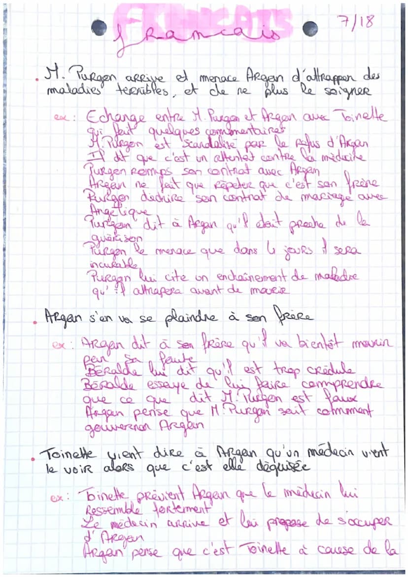 1/18
•peançais •
fransdis
Malade imaginava
LE
I/ Infes
Auteur MolièRe
•Date : 1673
Registre - Comique
Genke littéraire : comédie -bellet
Mou