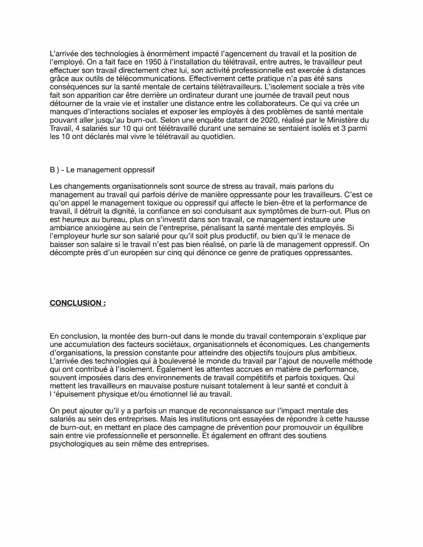 --- OCR Start ---
SES GRAND ORAL
INTRO:
On voudrait nous faire croire que les avancées contemporaines et les réformes du travail
auraient co