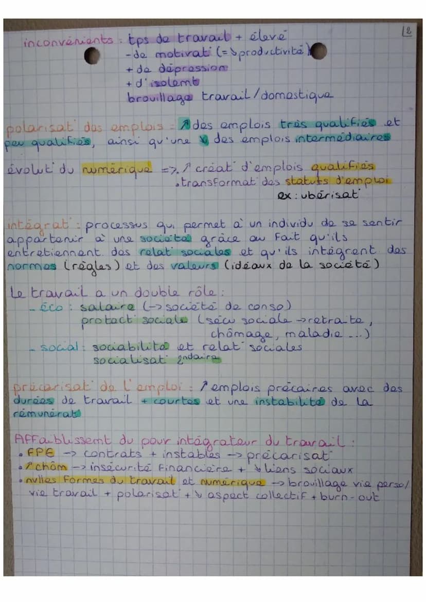 SES chap II
O
I
chômeur: pers qui n'a pas d'emploi, qui en recherche
un
et
est dispo.
qui
les pôle emploi : 'S catégories (.A : Sans emploi
