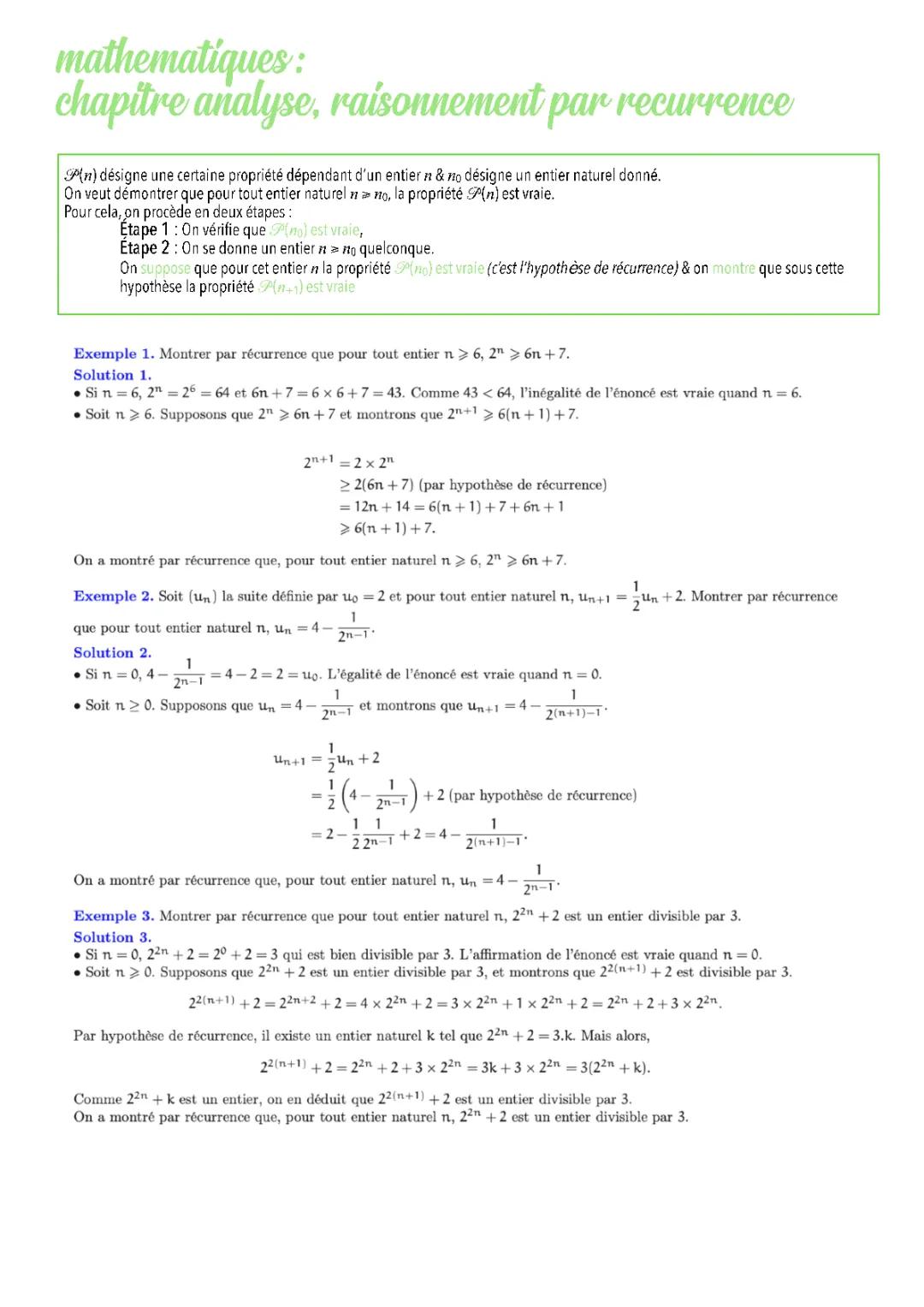MATHS - RECURRENCE 