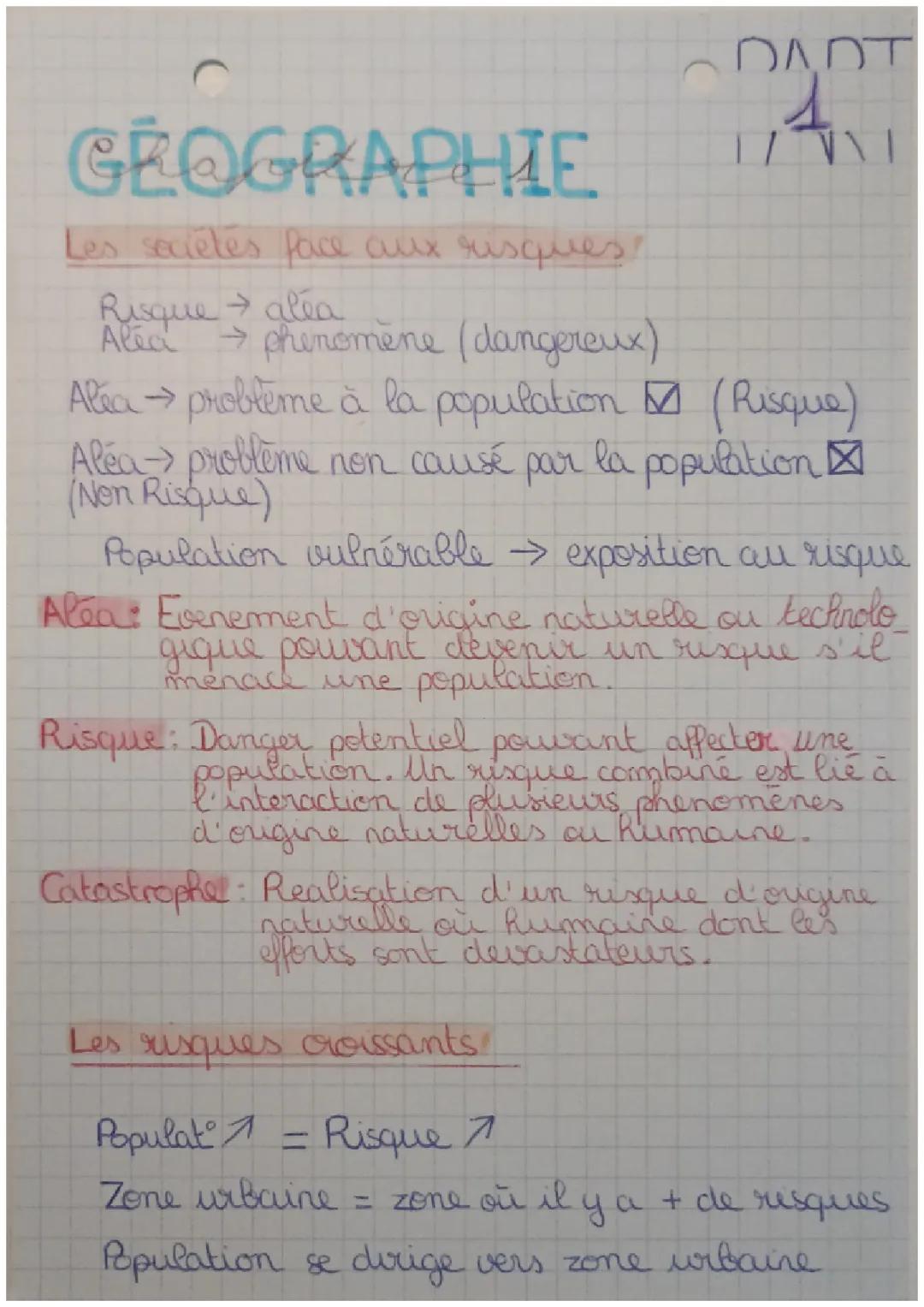 Chapitre 1 en Géographie
