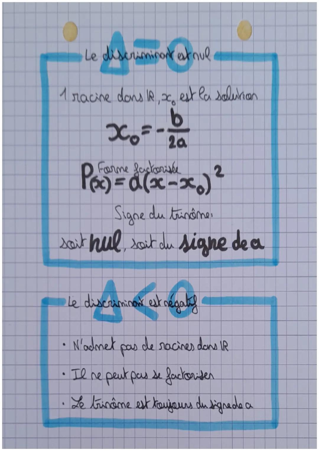 x
Chap 1
Triname du 2nd degré
x-x₁
polyname P(x) = avec a 70
P(x) = ax²
Le discriminant est positif
2 racines distinctes dans le sont les so