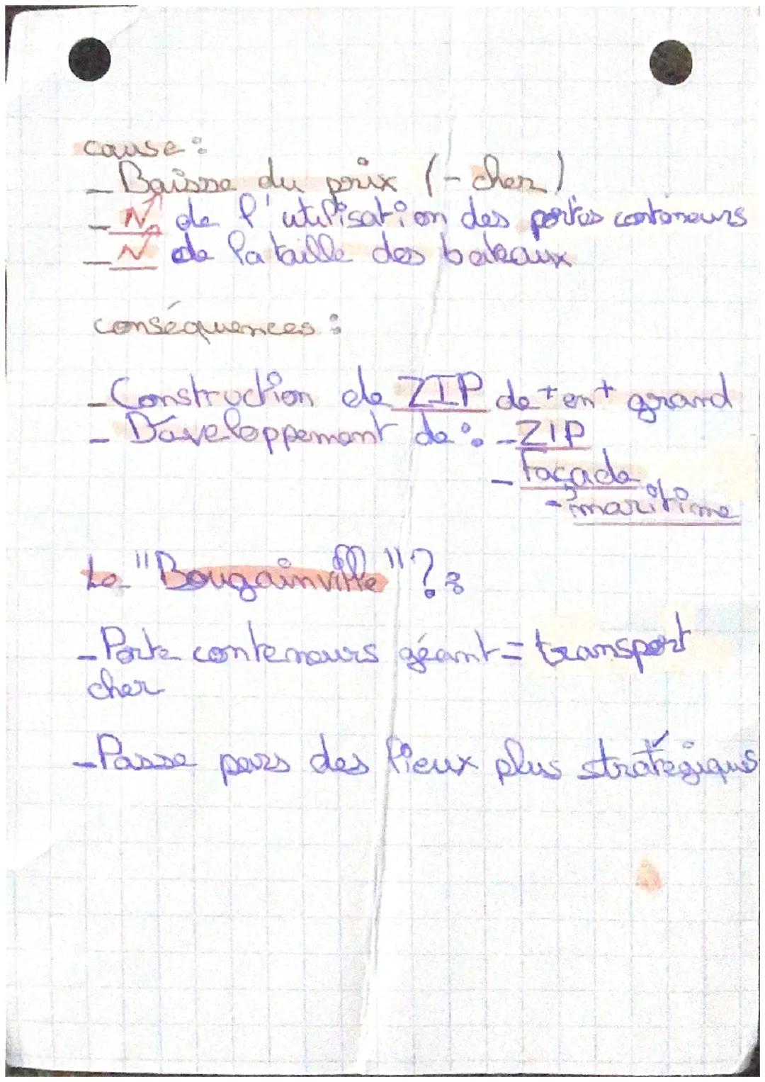 Evaluation de Geo
Définition:
Mandialisation Misa en relation de
differentes régions du monde.
Maritimisation: Augmentation des échanges
par