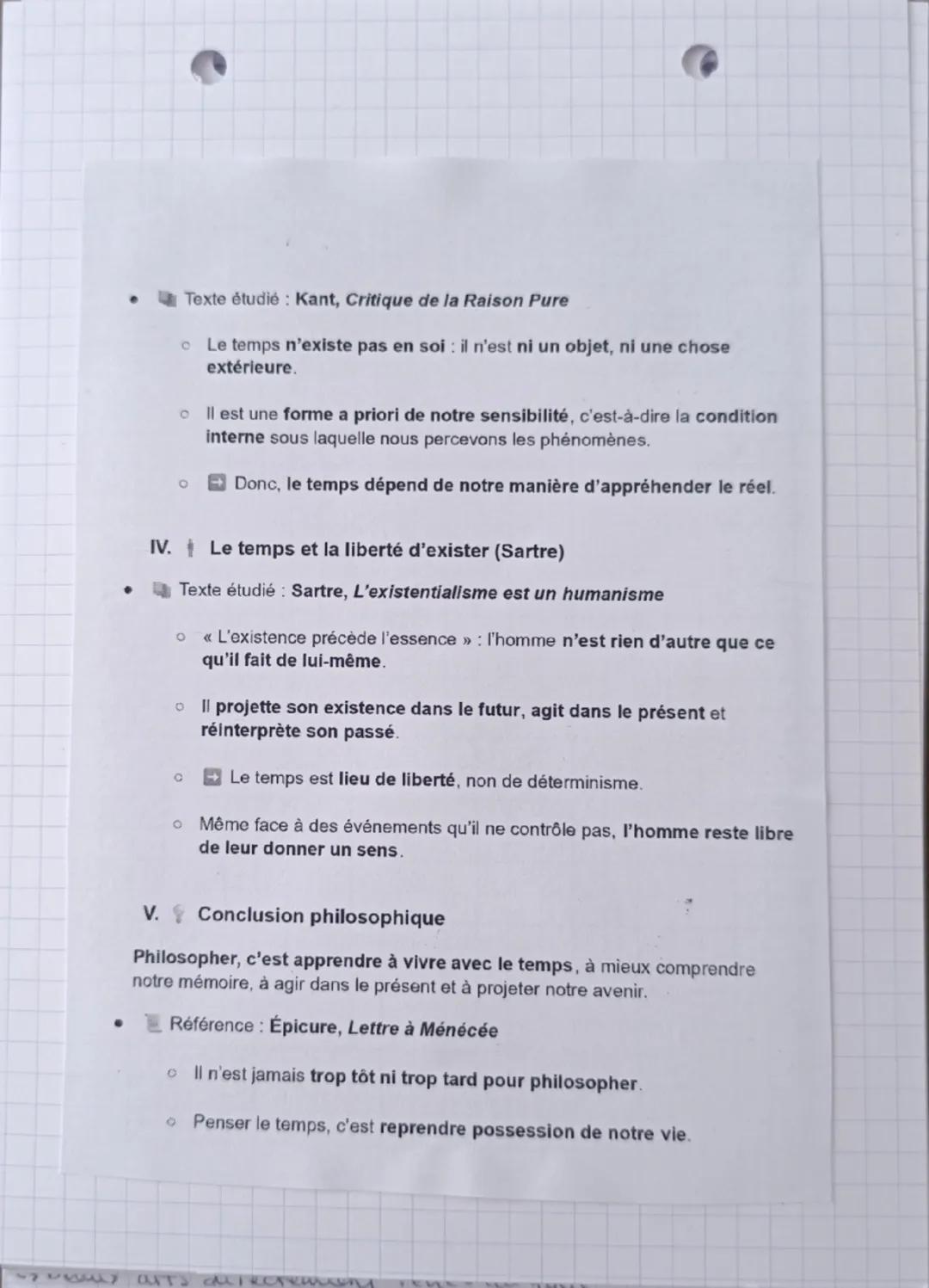 Le temps
Problématique centrale:
philo TC
Qu'est-ce que le temps, et comment notre rapport au temps influence-t-il notre
existence?
I. Le te