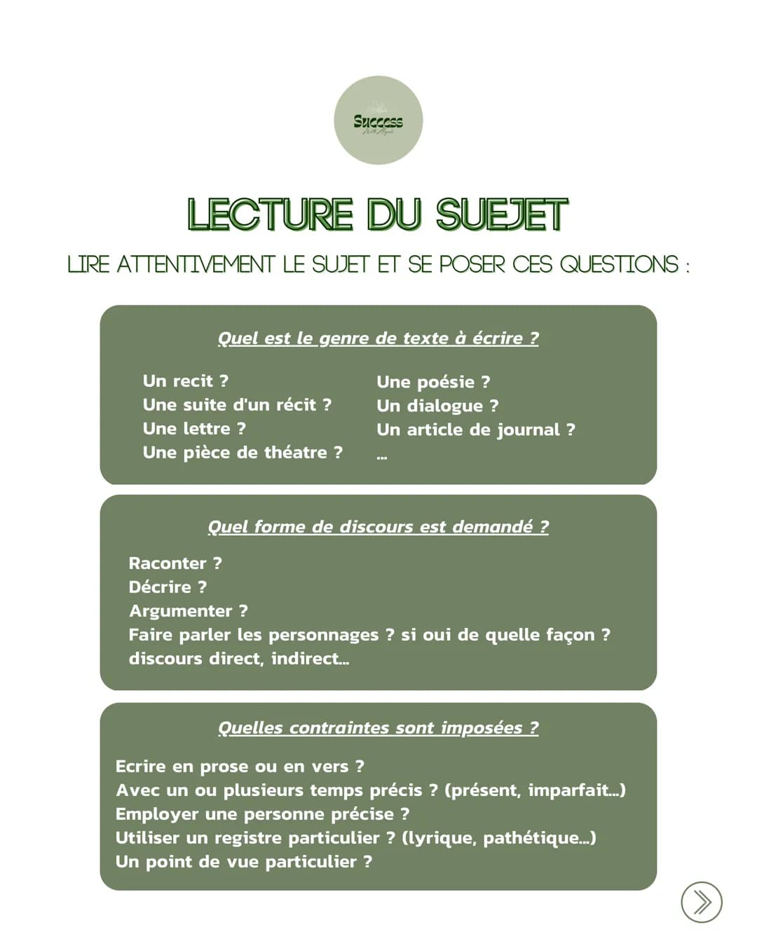 Success
With High
Le sujet
D'IMAGINATION
au brevet Success
With high
Qu'est ce que le sujet d'imagination ?
Au Brevet, la deuxième partie de