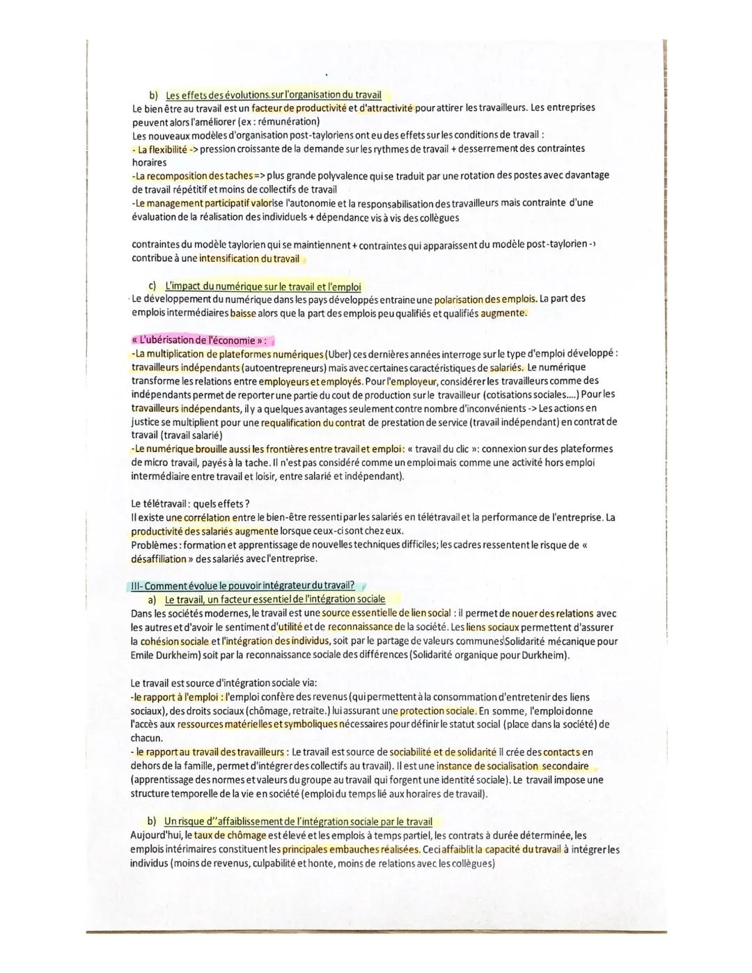 Chapitre 5: Quelles sont les principales mutations du travail et de l'emploi ?
1-Comment définir et mesurer les caractéristiques du travail 