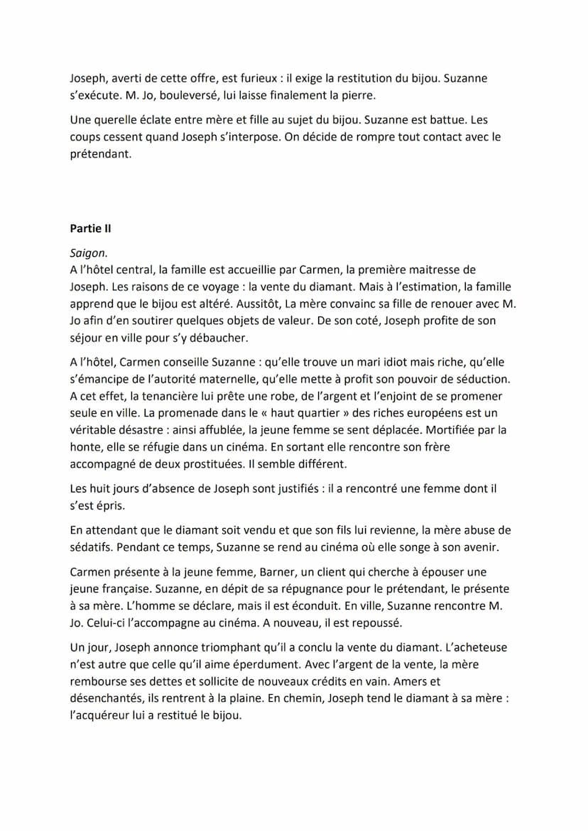 UN BARRAGE CONTRE LE PACIFIQUE
MARGUERITE DURAS
Résumé :
Dans le sud de l'Indochine française, en 1931, une veuve vit avec ses deux enfants,