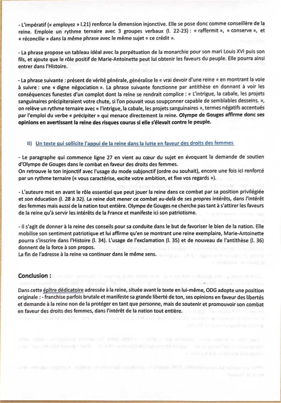 Texte 8: Déclaration des droits de la femme, Olympe de Gouges, 1791
Introduction :
Lors de la Révolution française, les privilèges de la nob
