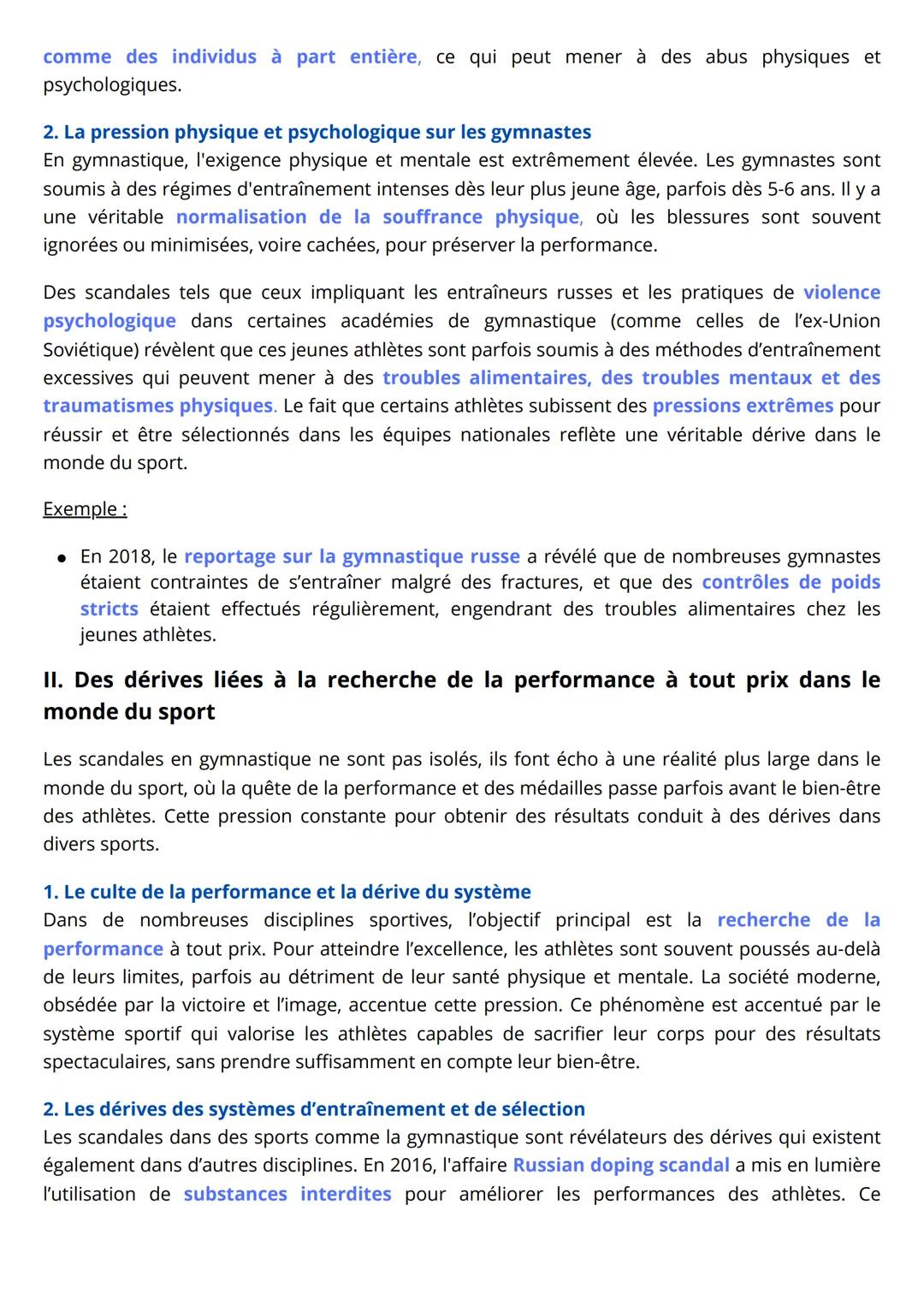 # GRAND ORAL EPPCS

Comment les scandales dans le monde de la
gymnastique reflètent ils les dérives dans le monde
du sport ?

La gymnastique