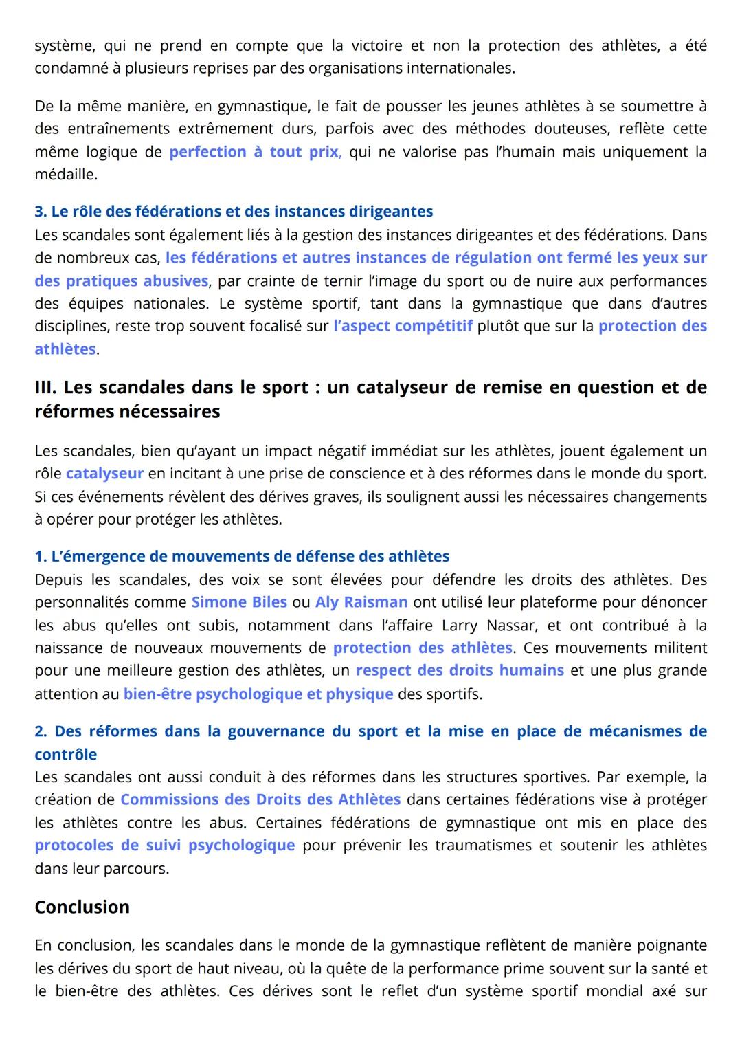 # GRAND ORAL EPPCS

Comment les scandales dans le monde de la
gymnastique reflètent ils les dérives dans le monde
du sport ?

La gymnastique