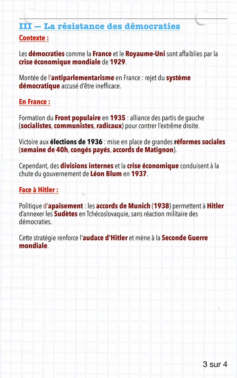 Histoire:
Démocraties fragilisées et expériences
totalitaires dans l'Europe de l'entre-deux-
guerres
Question principale:
Quels régimes poli