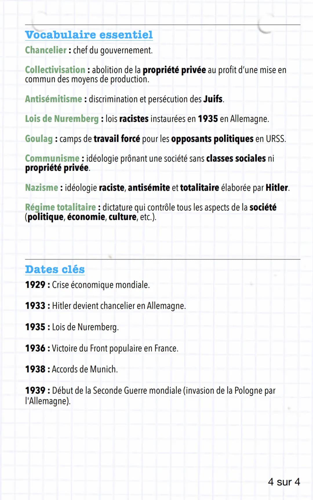 Histoire:
Démocraties fragilisées et expériences
totalitaires dans l'Europe de l'entre-deux-
guerres
Question principale:
Quels régimes poli