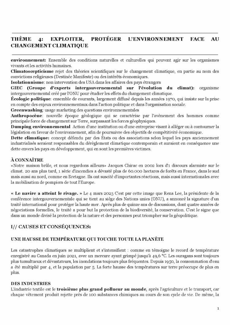 Know Environnement fiche de révision HGGSP thumbnail