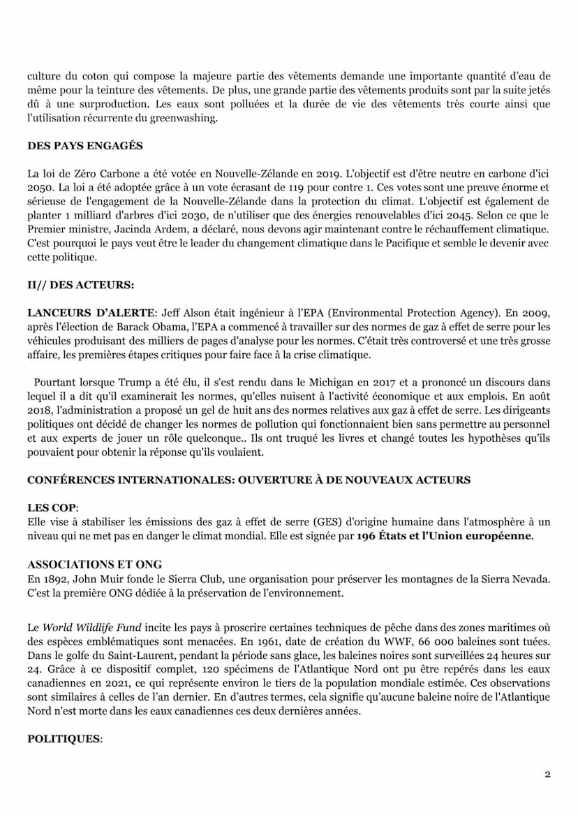 THÈME 4: EXPLOITER, PROTÉGER L'ENVIRONNEMENT FACE AU
CHANGEMENT CLIMATIQUE
environnement: Ensemble des conditions naturelles et culturelles 