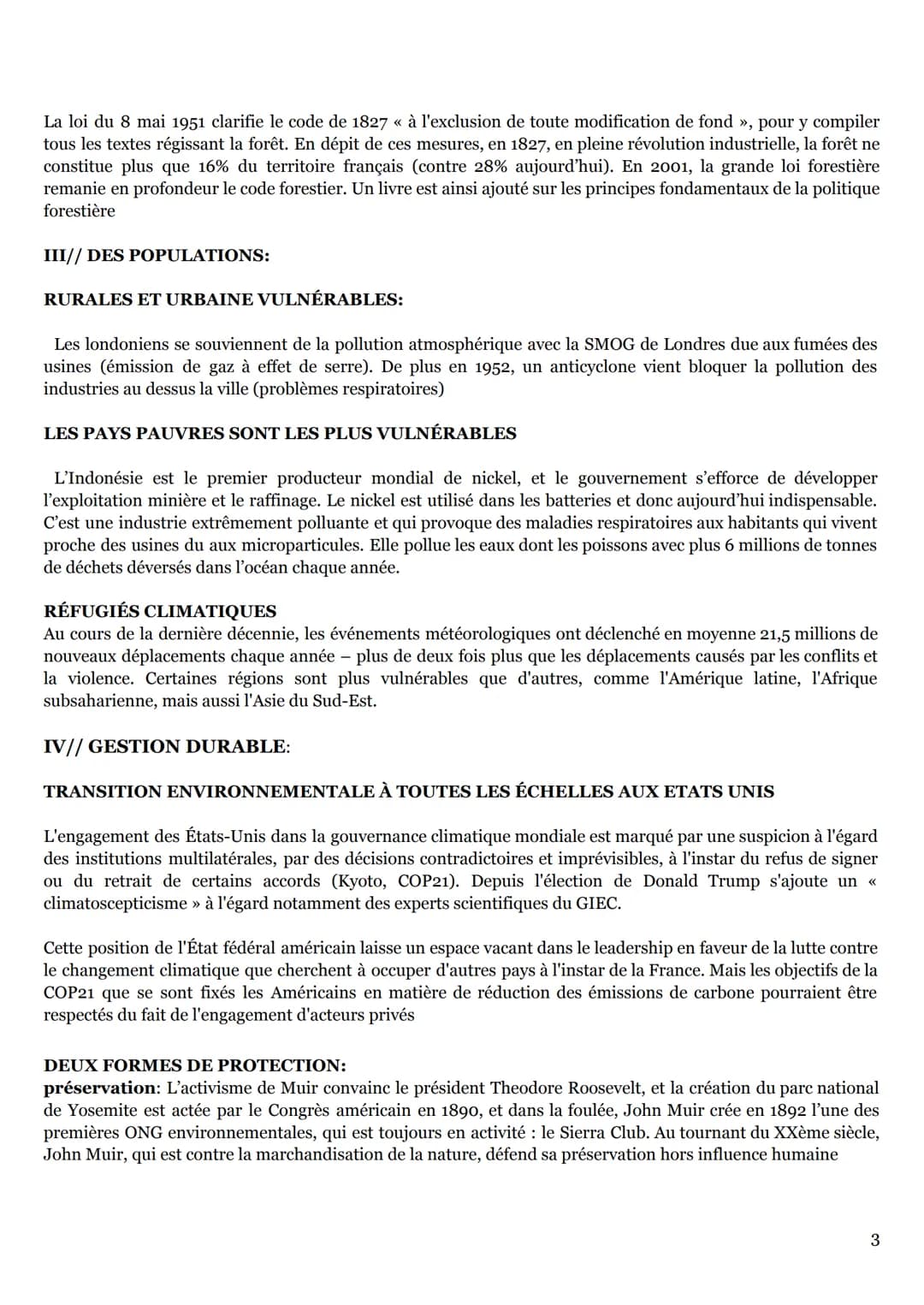 THÈME 4: EXPLOITER, PROTÉGER L'ENVIRONNEMENT FACE AU
CHANGEMENT CLIMATIQUE
environnement: Ensemble des conditions naturelles et culturelles 