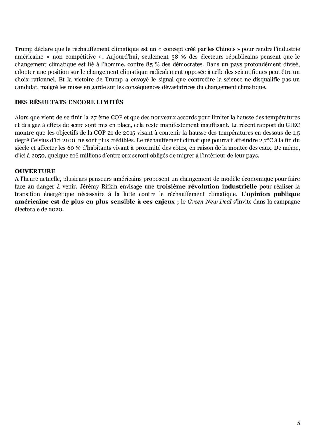 THÈME 4: EXPLOITER, PROTÉGER L'ENVIRONNEMENT FACE AU
CHANGEMENT CLIMATIQUE
environnement: Ensemble des conditions naturelles et culturelles 