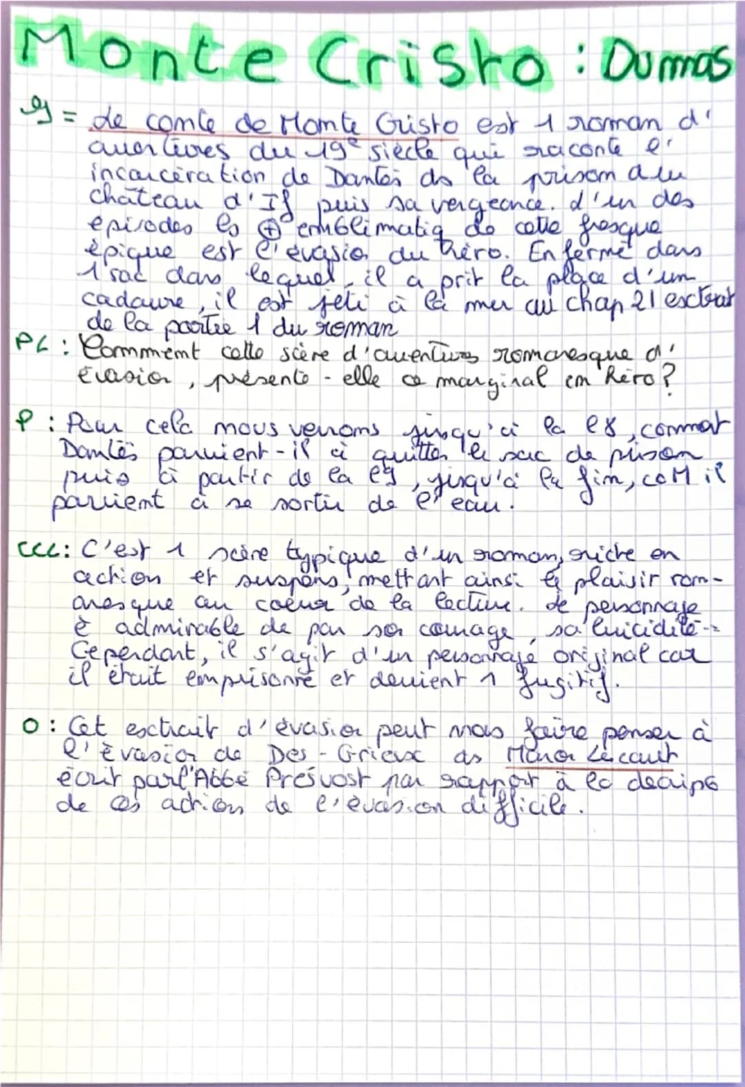accomplissett de l'evasion hos de la mer.
liberal du sac
Objet d'étude : Le roman et le récit du Moyen-âge au XXIe siècle
Parcours: Personna