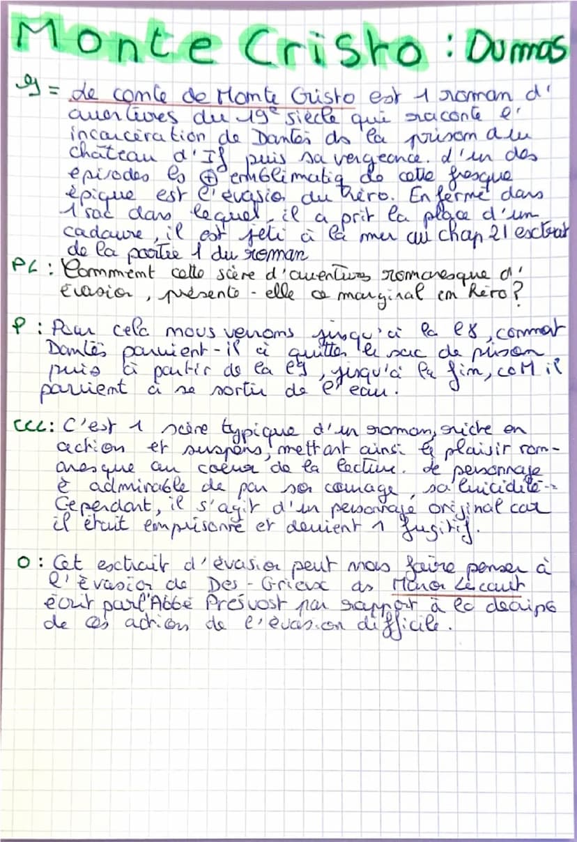 accomplissett de l'evasion hos de la mer.
liberal du sac
Objet d'étude : Le roman et le récit du Moyen-âge au XXIe siècle
Parcours: Personna