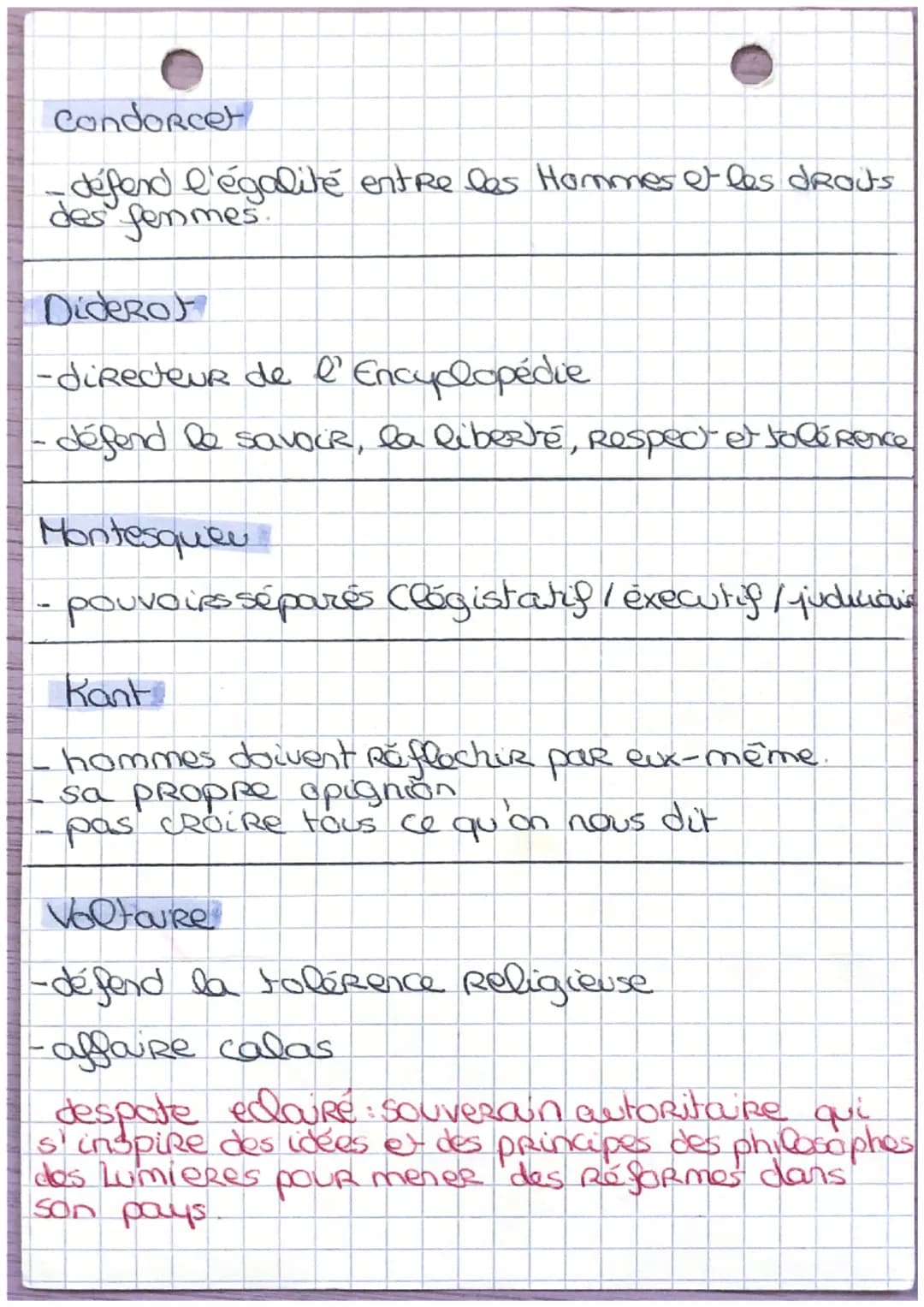 Chapitre 2 Lumieres
definitions
lumieres: courant de pensée du XVIIIe siede qui
Regroupe des savants & des penseurs voulant
guider I humanit