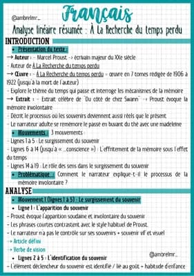 Know À La Recherche du temps perdu (analyse linéaire résumée) thumbnail