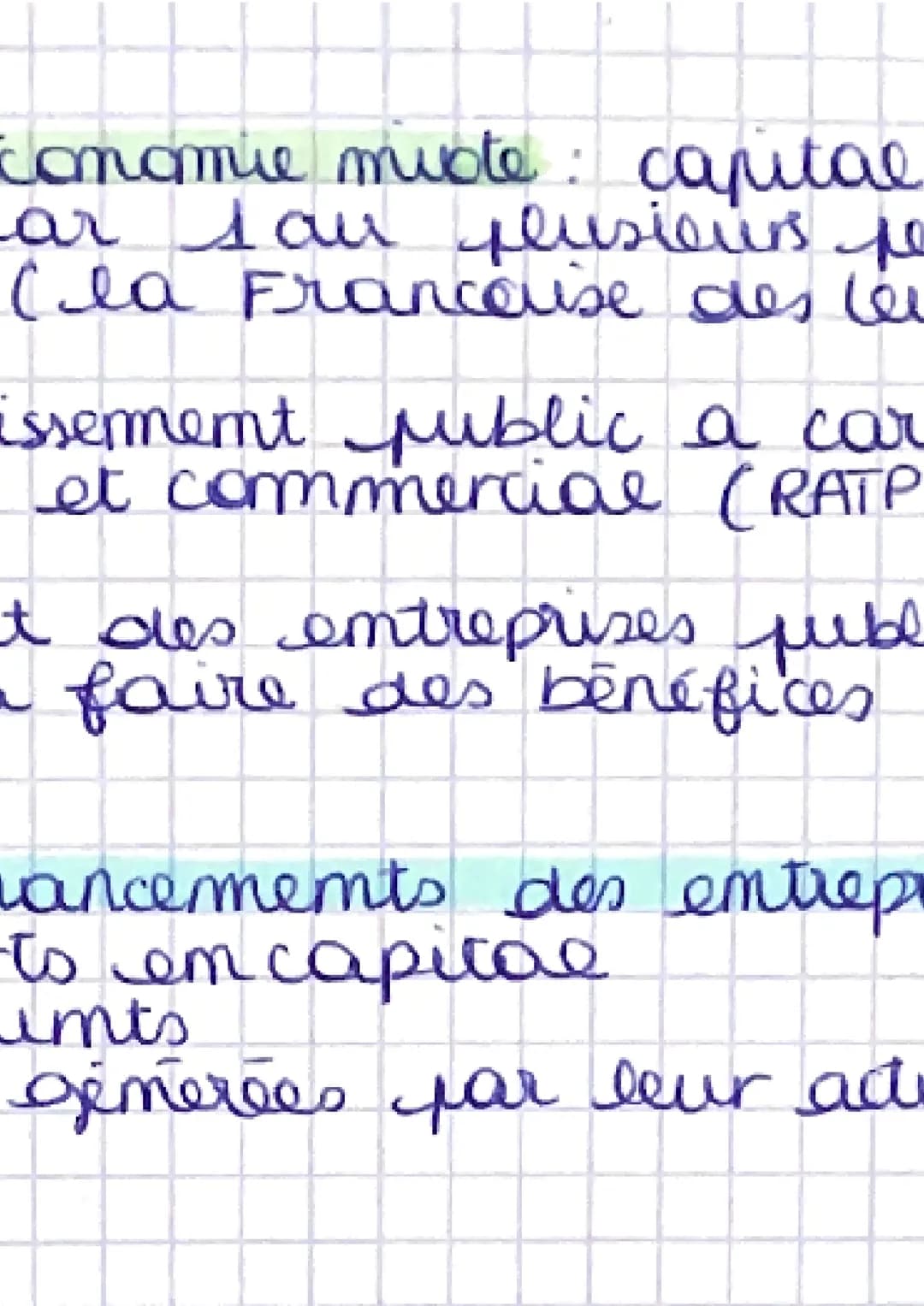 Mana
chap 3
secteur publique - toutes les activités prises en
charges for les creanisations publiques
(administrations collectivutes territo