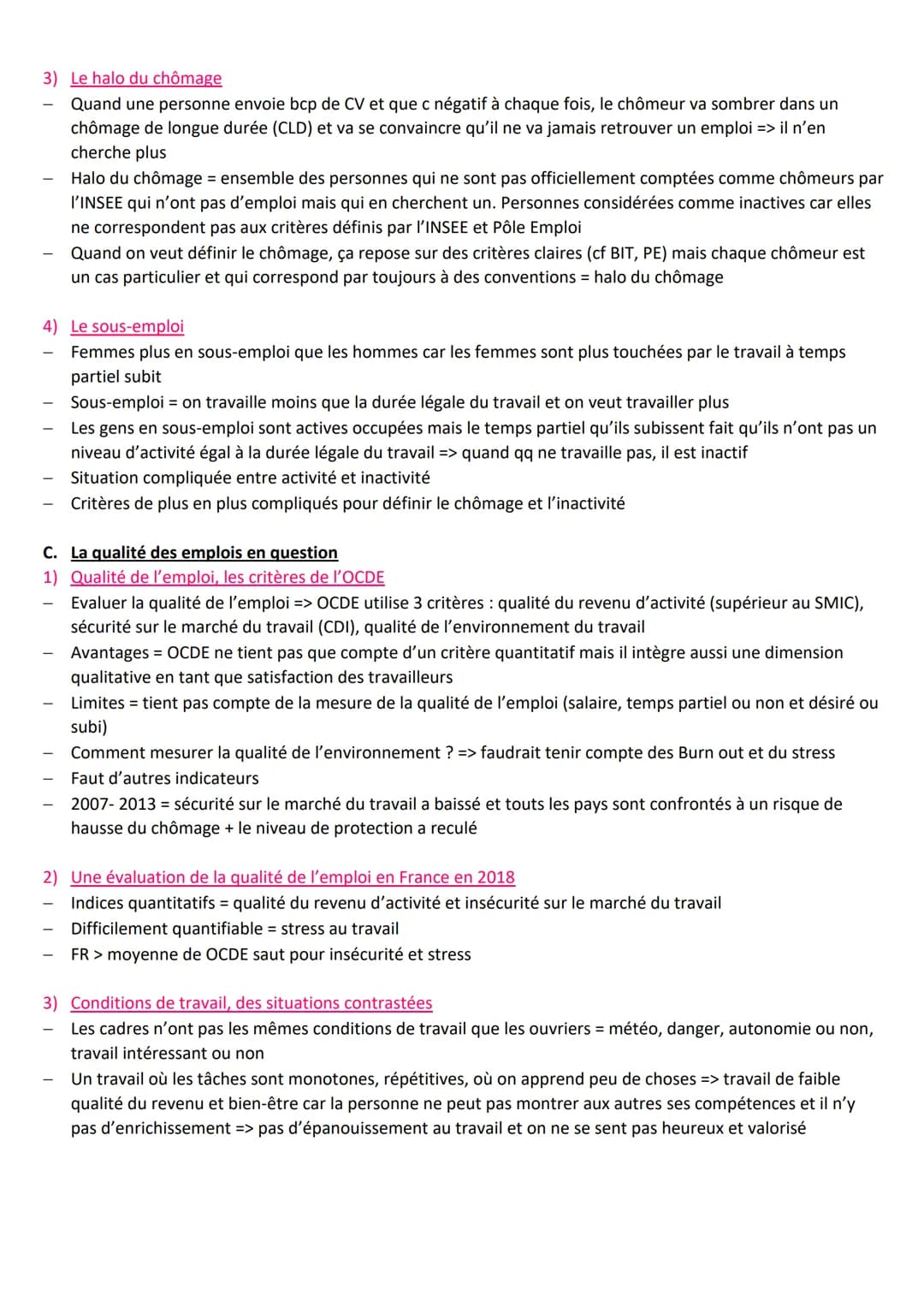 Quelles mutations du travail et de l'emploi ?
I. Travail, emploi, activité : de quoi parle-t-on ?
A. Du travail à l'emploi, des distinctions