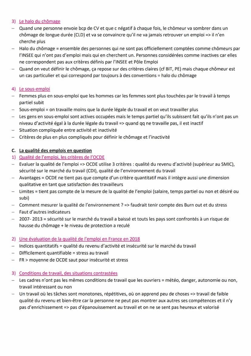 Quelles mutations du travail et de l'emploi ?
I. Travail, emploi, activité : de quoi parle-t-on ?
A. Du travail à l'emploi, des distinctions