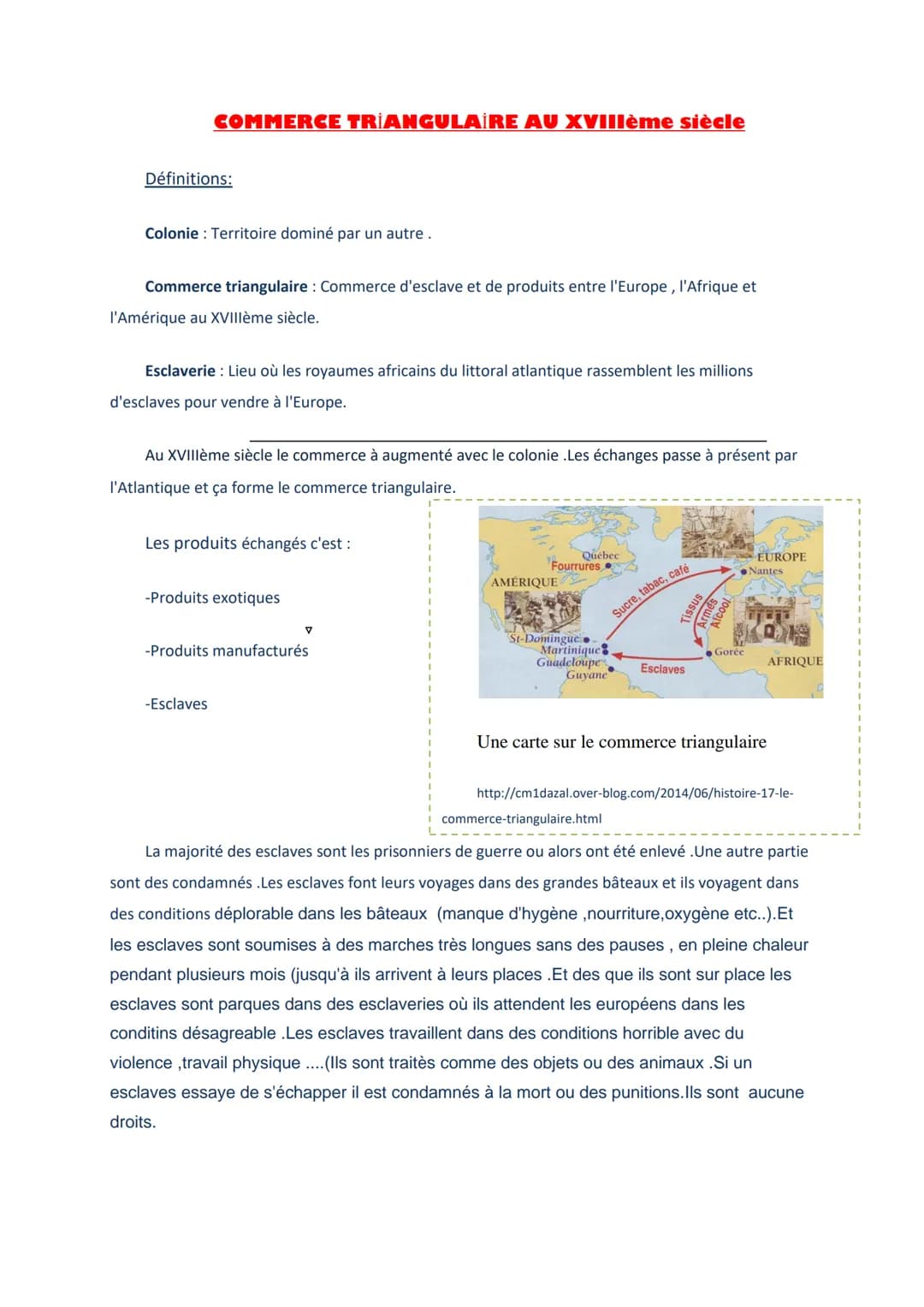 
<h2 id="dfinitions">Définitions</h2>
<h3 id="colonie">Colonie</h3>
<p>Un territoire dominé par un autre.</p>
<h3 id="commercetriangulaire">