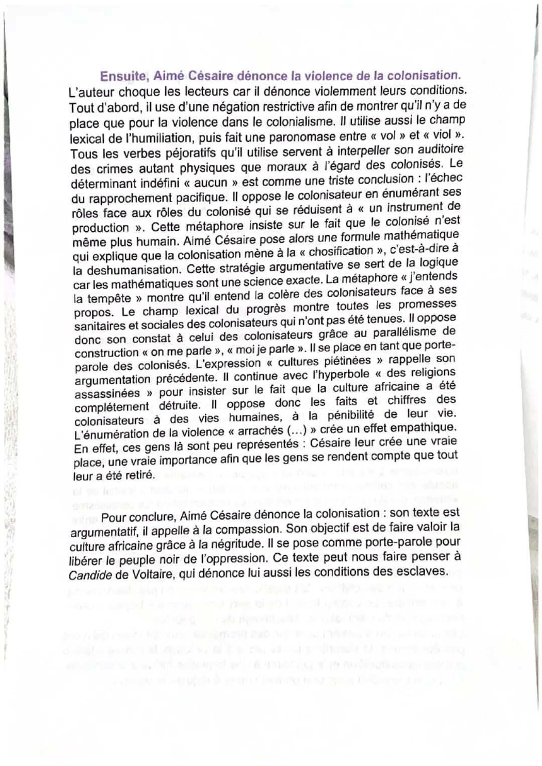 PARCOURS ASSOCIÉ : Écrire et combattre pour l'égalité
anoilibros avel Inanna
Texte 2: Discours sur le colonialisme, Aimé Césaire
Toiv» te
en