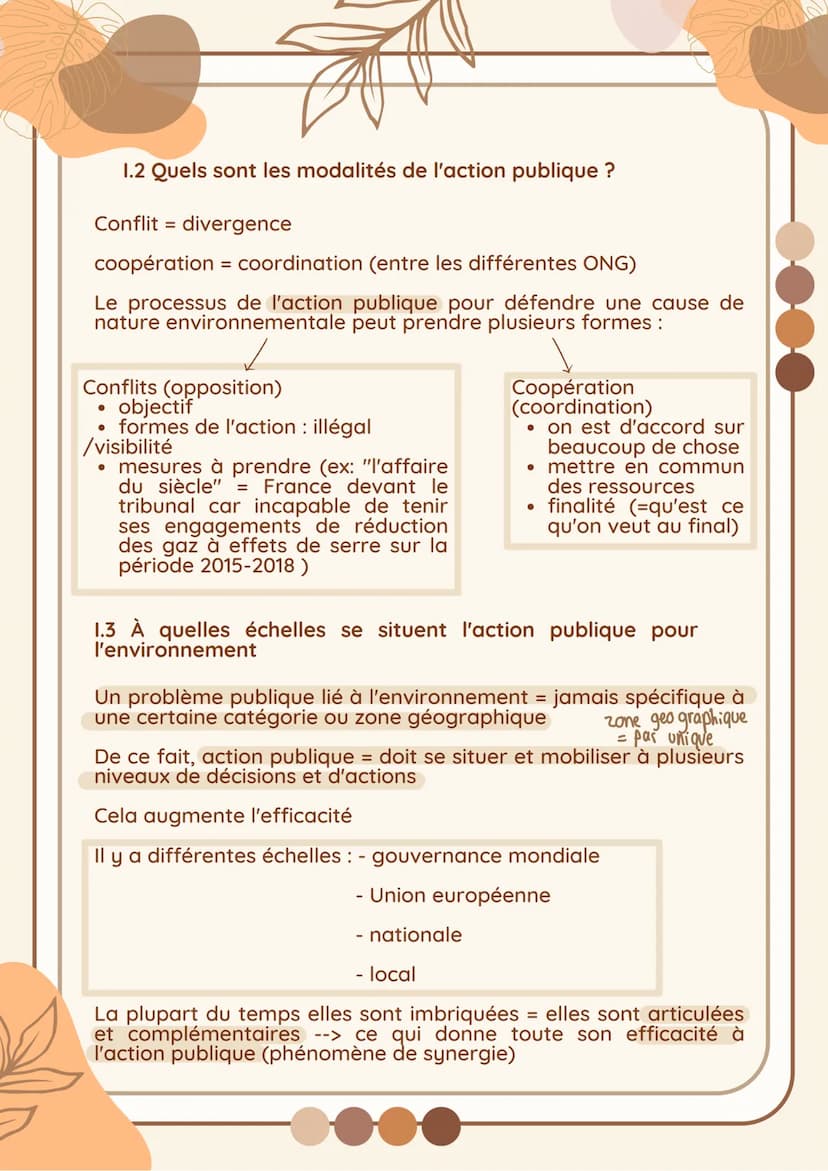 I - Comment les questions environnementales deviennent un
problème public ?
●
●
Croissance = se heurte à des limites écologiques
--> comment