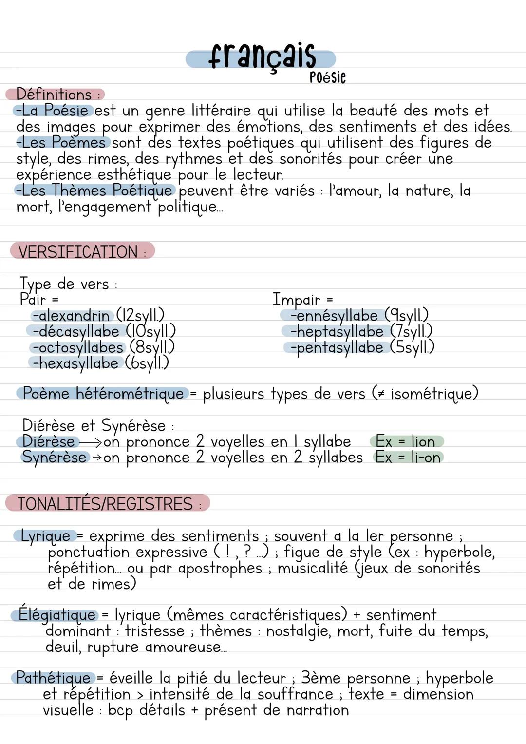 Découvre les techniques de versification en poésie française et les figures de style