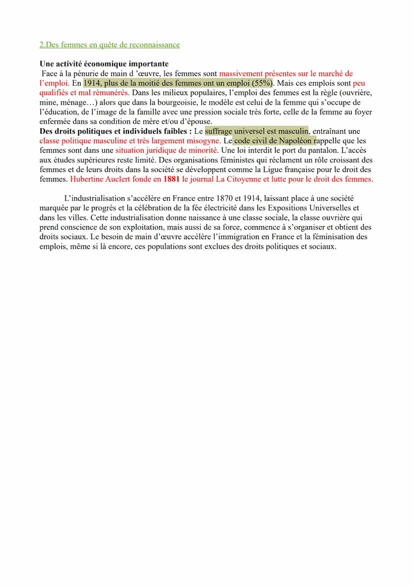 T3: La troisième république avant 1914: un régime politique, un empire colonial
Chapitre 2 : permanences et mutations de la société français