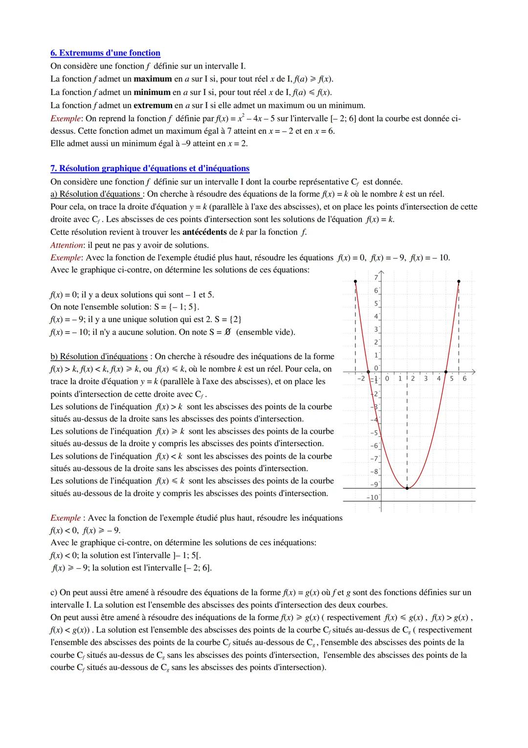 COURS
SECONDE
LES FONCTIONS NUMERIQUES

1. Notion de fonction
Une fonction ƒ définie sur un intervalle I associe à chaque nombre réel de cet