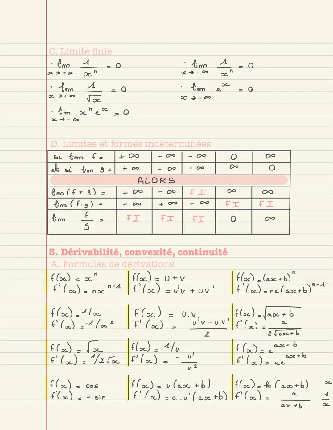MATHEMATIQUES Révision cours terminale
Mathématiques
SOMMAIRE:
● Limites de suites
● Limites de fonctions
●
Décidabilité, convexité, continu