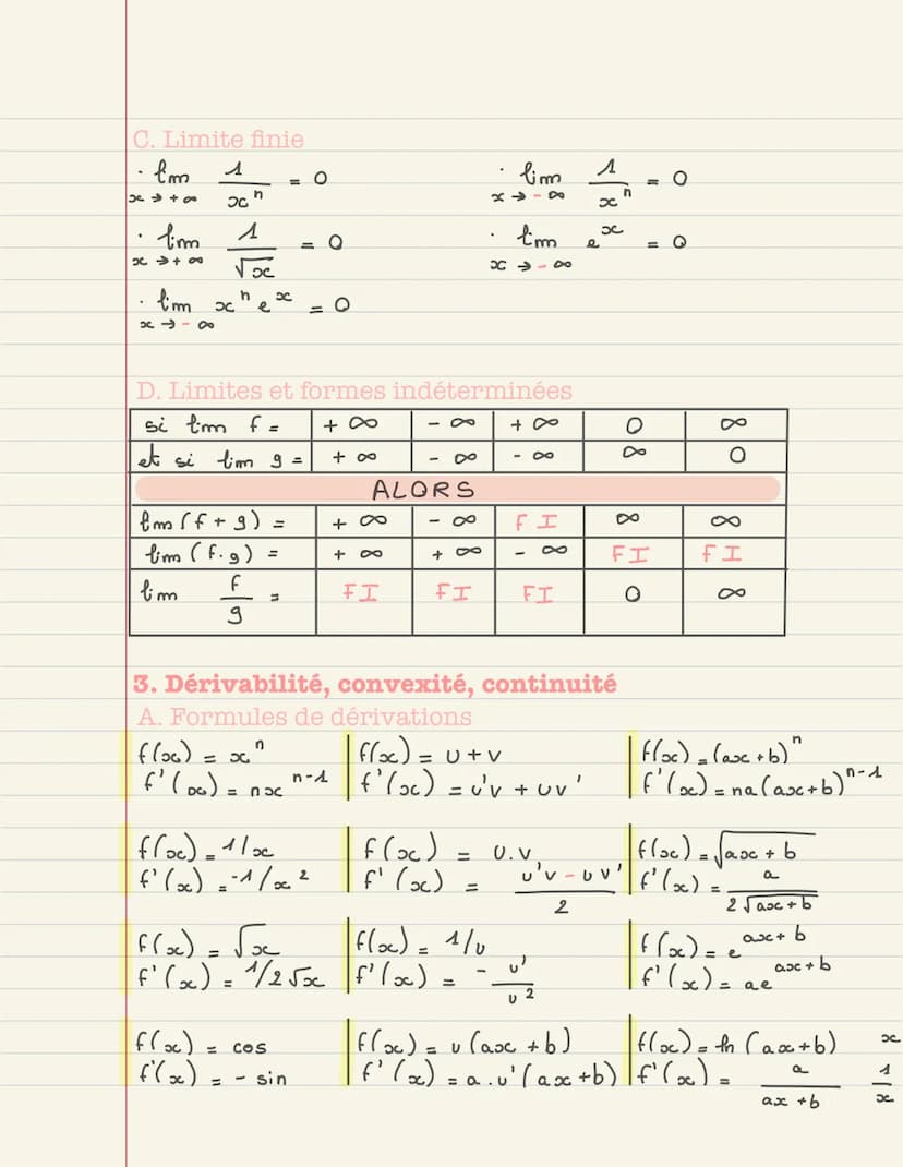 MATHEMATIQUES Révision cours terminale
Mathématiques
SOMMAIRE:
● Limites de suites
● Limites de fonctions
●
Décidabilité, convexité, continu