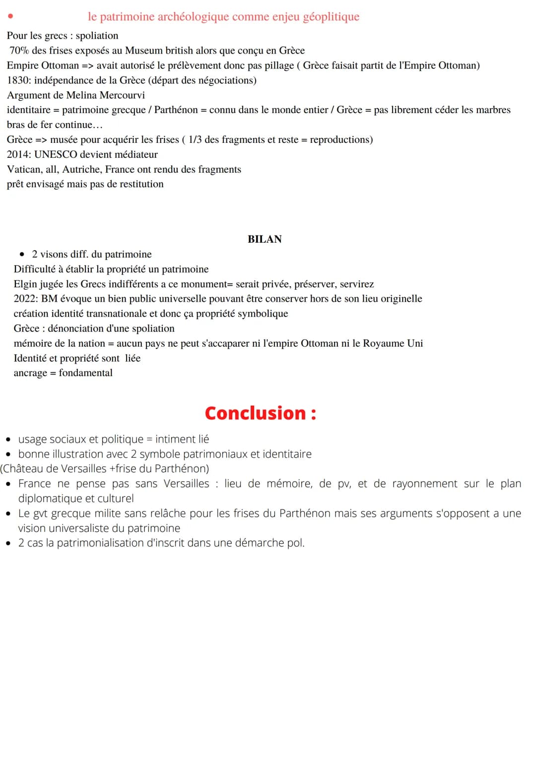 Identifier, protéger et valoriser le patrimoine
Usage sociaux et politiques du patrimoine
Axe1
Patrimoine = construction social => rassemble