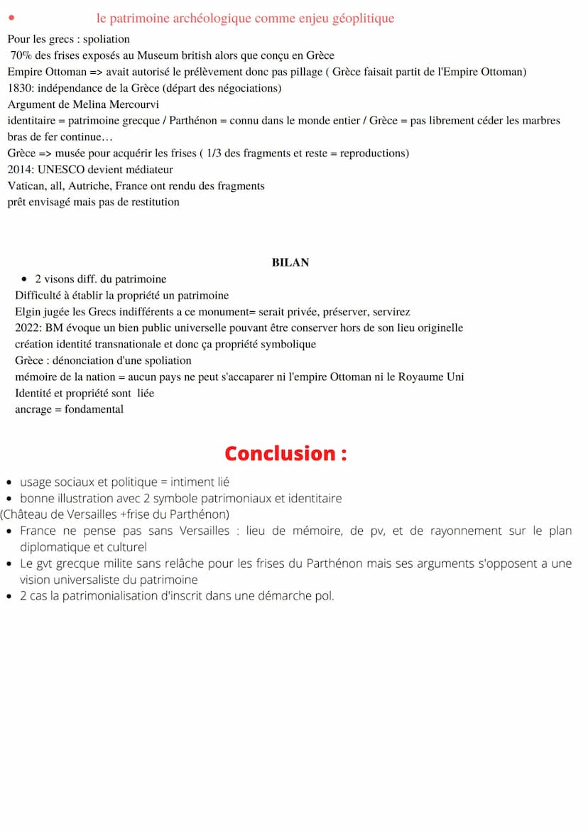 Identifier, protéger et valoriser le patrimoine
Usage sociaux et politiques du patrimoine
Axe1
Patrimoine = construction social => rassemble