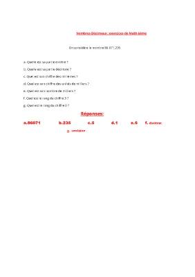 Know Nombres Décimaux: Exercice de Math en 6ème . thumbnail