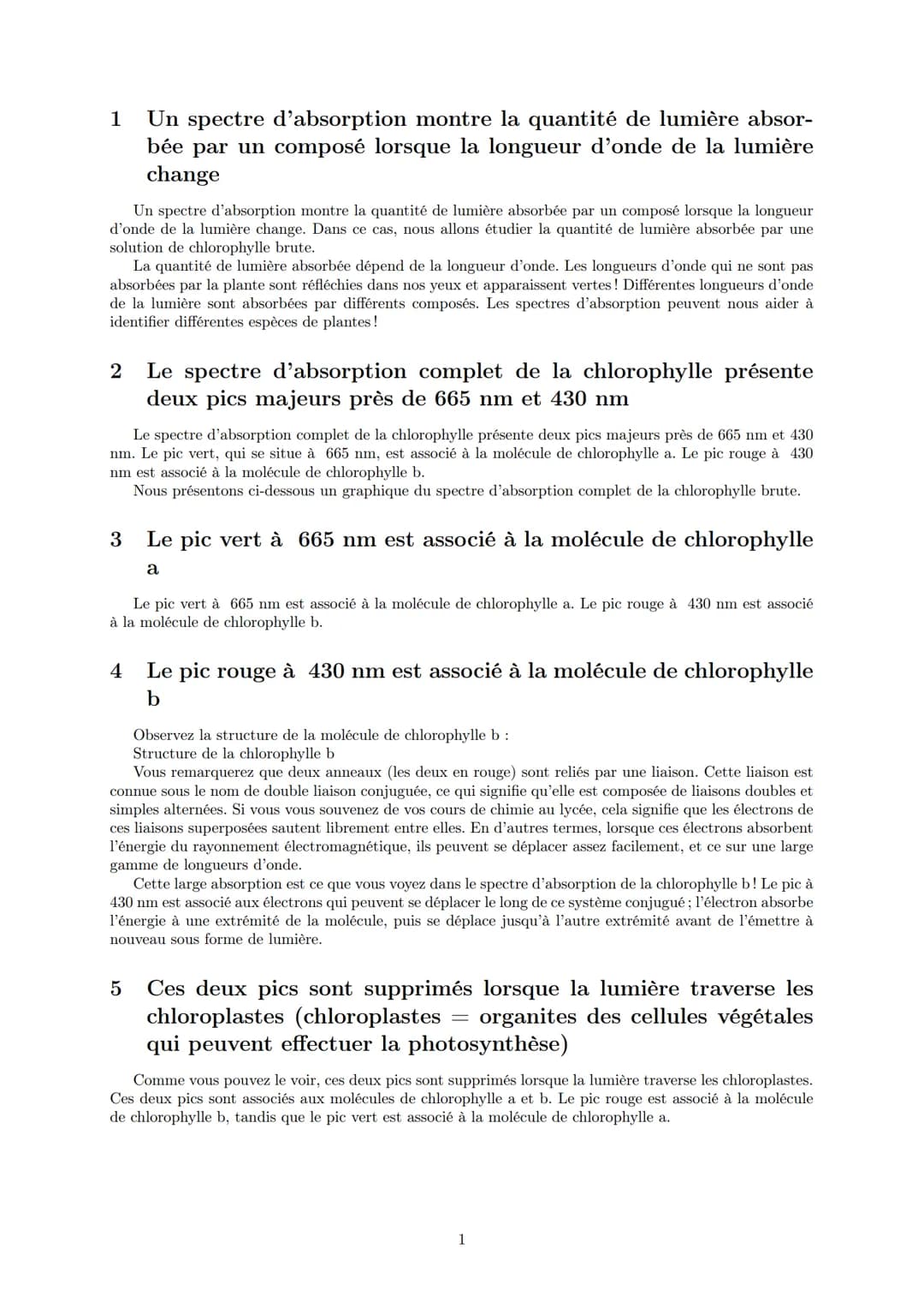 LYCEE GENERAL ET TECHNOLOGIQUE LA BRUYERE
Corrigé ECE: Spectre d'absorption d'une
solution de chlorophylle brute
AFFICHARD-PIERRI Gaëtan: ga